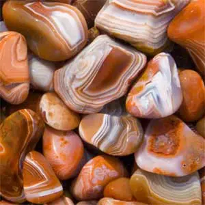 close up of polished lake superior agates