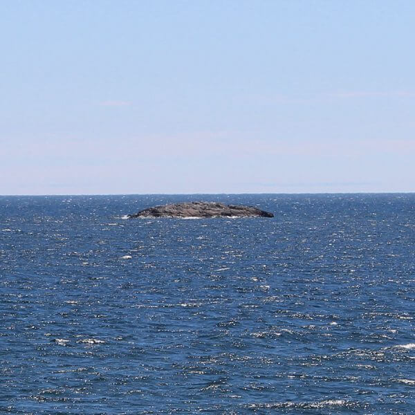five mile rock east of grand marais in lake superior
