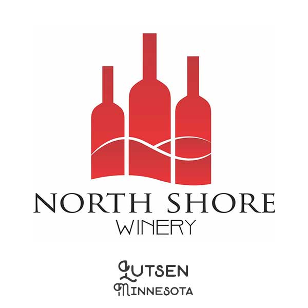 north shore winery three wine bottle logo