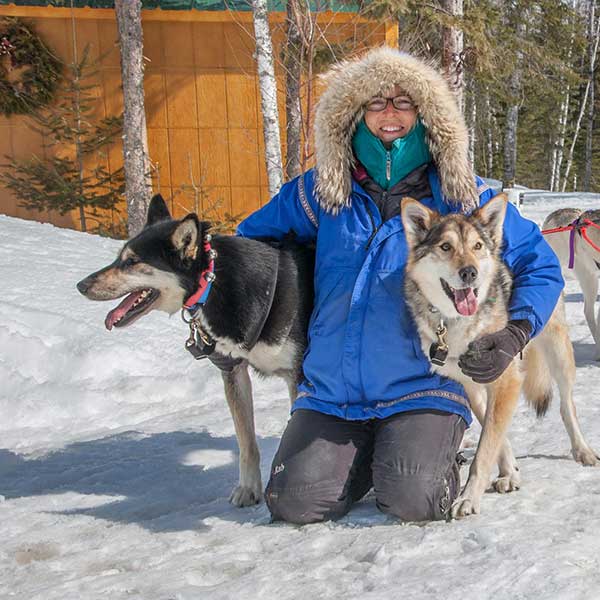 linda and two of her dogs at points unknown