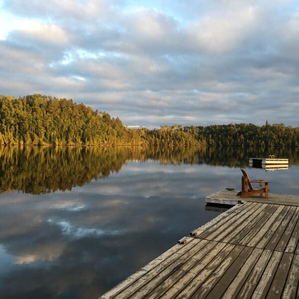 dock at golden eagle lodge on the g8unflint trail