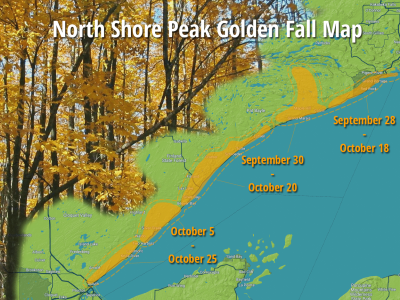 duluth north shore fall color map