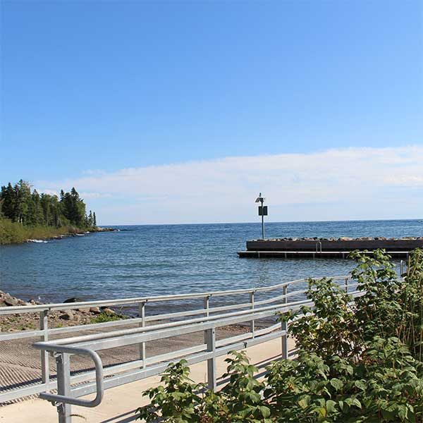 boat access and small lake superior harbor