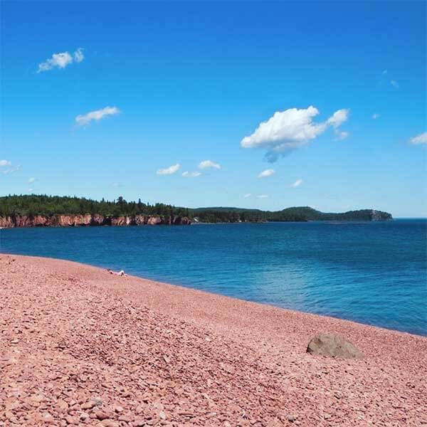 iona's cobblestone beach lake superior