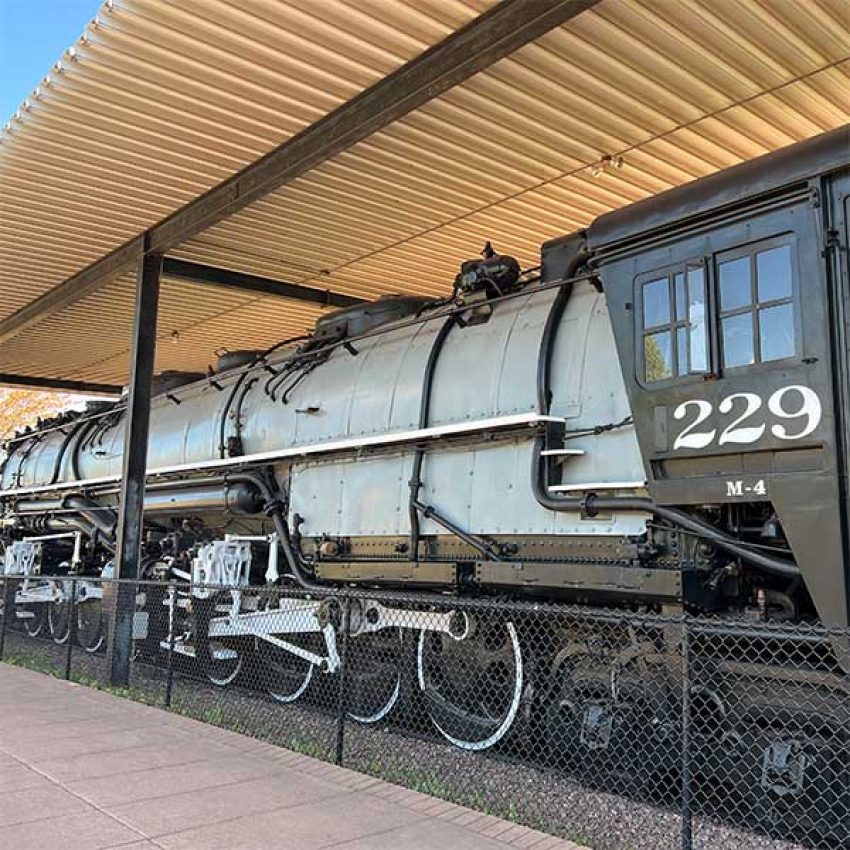 mallet-train-engine-two-harbors close up of train engine 229, the mallet, at two harbors minnesota